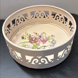 Floral Decorative Metal Basket